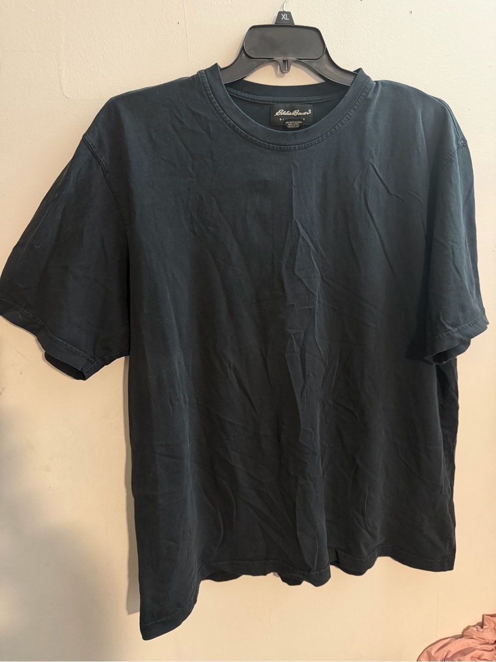 Vintage 90s Eddie Bauer Blank T-Shirt Faded Black XXL Made In USA Single Stitch